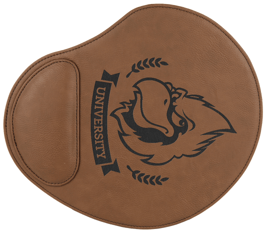 Dark Brown Engravable Leatherette Mouse Pad - 9" x 10 1/4"