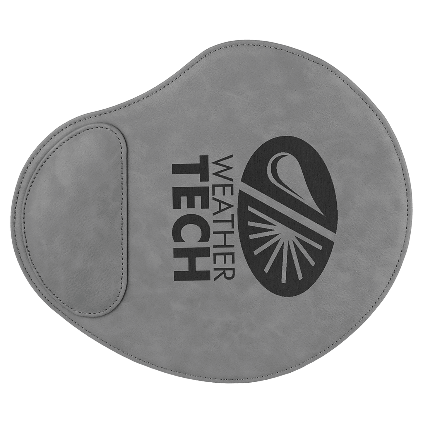 Gray Engravable Leatherette Mouse Pad - 9" x 10 1/4"