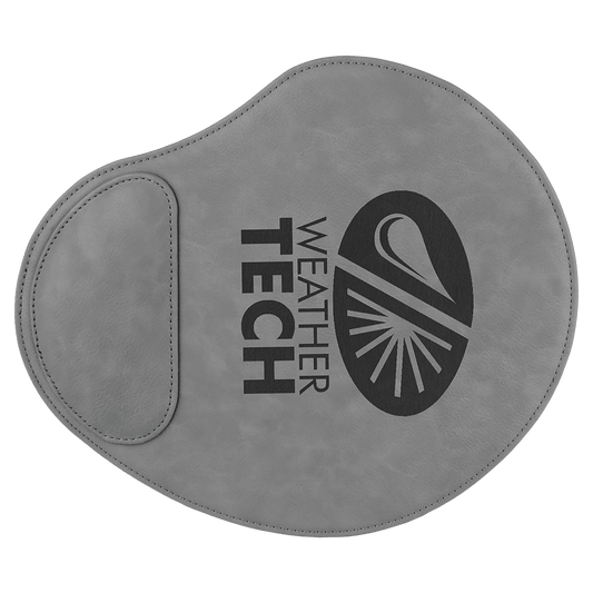 Gray Engravable Leatherette Mouse Pad - 9" x 10 1/4"