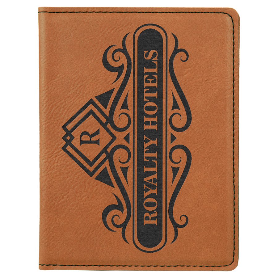 Rawhide Engravable Leatherette Passport Holder - 4 1/4" x 5 1/2"