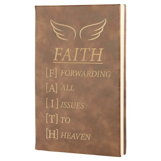 Rustic/Gold Engravable Leatherette Journal with Lined Notepad - 5 1/4" x 8 1/4"