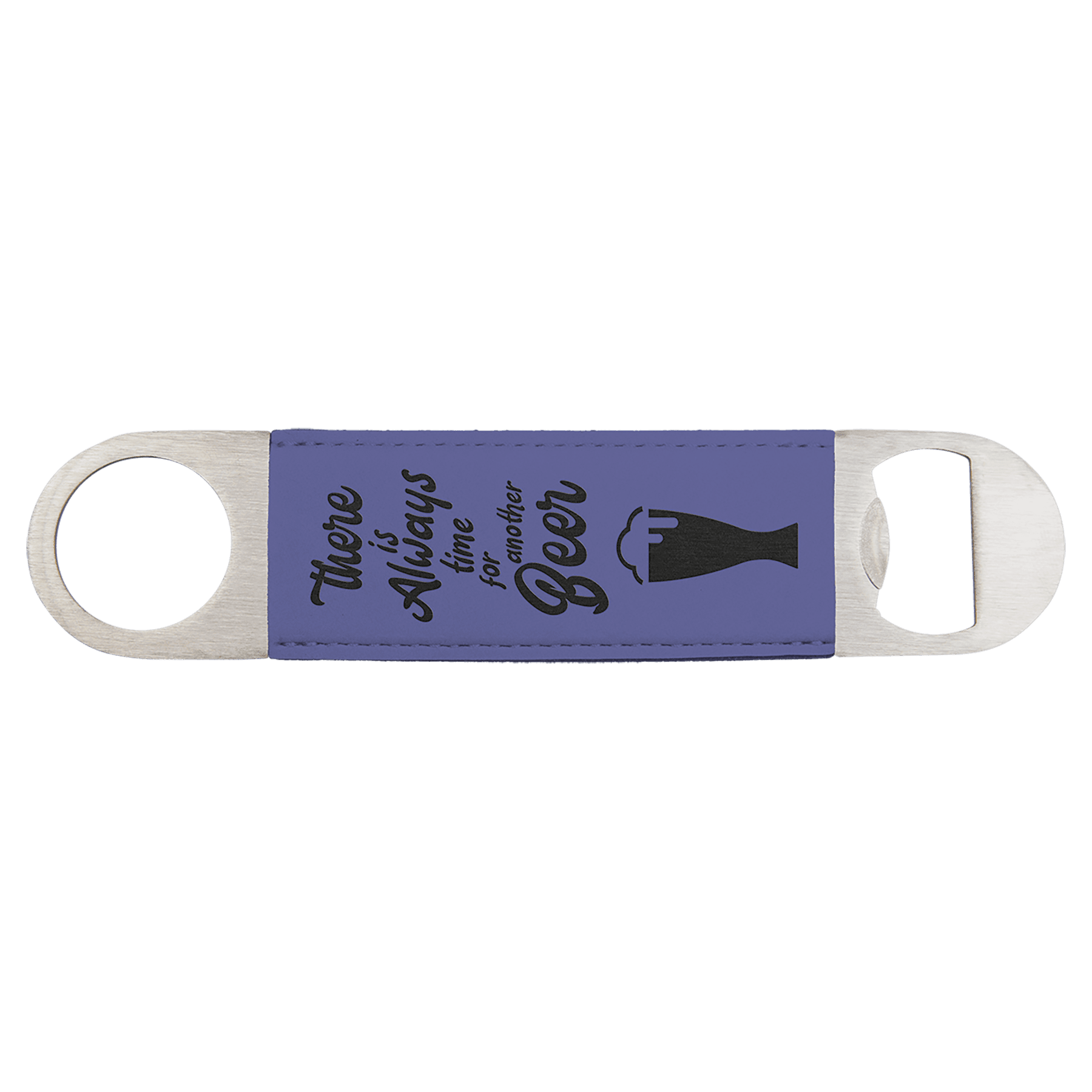 Purple Engravable Leatherette Bottle Opener - 1 1/2" x 7"
