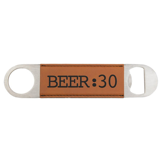 Rawhide Engravable Leatherette Bottle Opener - 1 1/2" x 7"