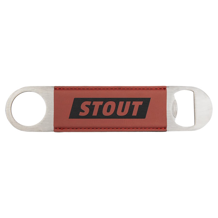 Rose Engravable Leatherette Bottle Opener - 1 1/2" x 7"