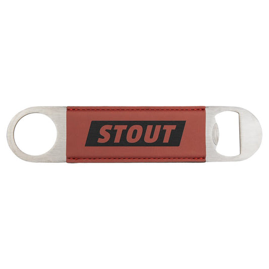 Rose Engravable Leatherette Bottle Opener - 1 1/2" x 7"