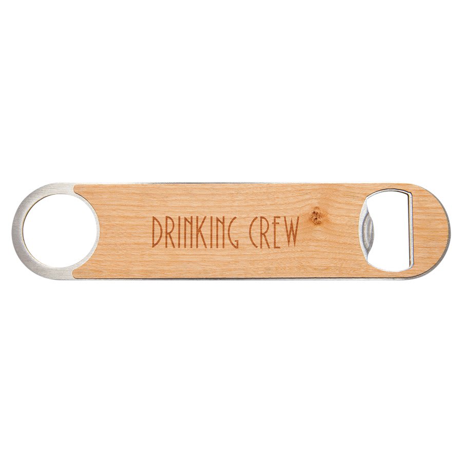 Bottle Opener with Wood Veneer - 1 1/2" x 7"