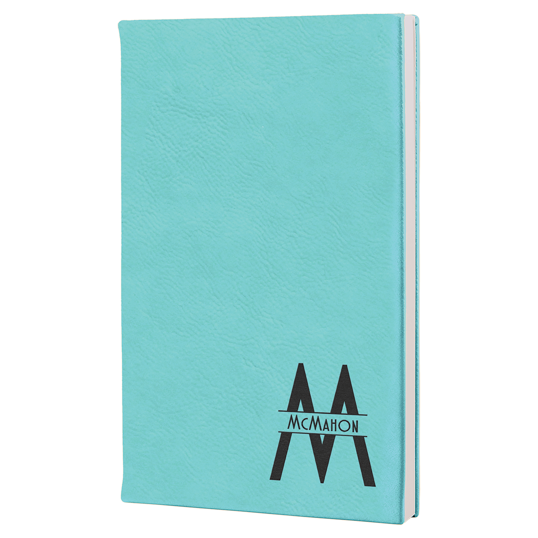 Teal Engravable Leatherette Journal with Lined Notepad - 5 1/4" x 8 1/4"