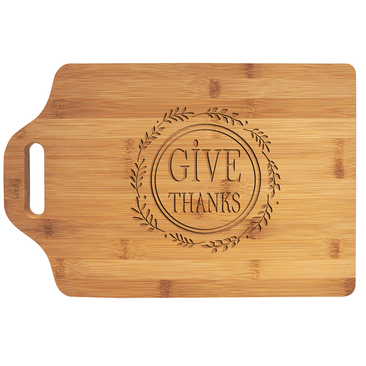 Bamboo Cutting Board with Handle - 15" x 10 1/4"