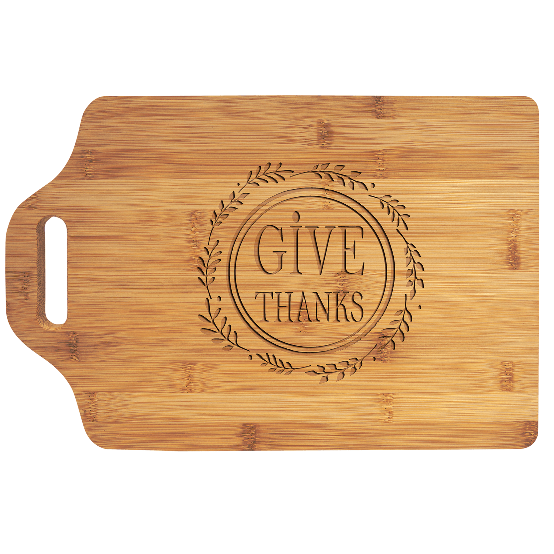Bamboo Cutting Board with Handle - 15" x 10 1/4"