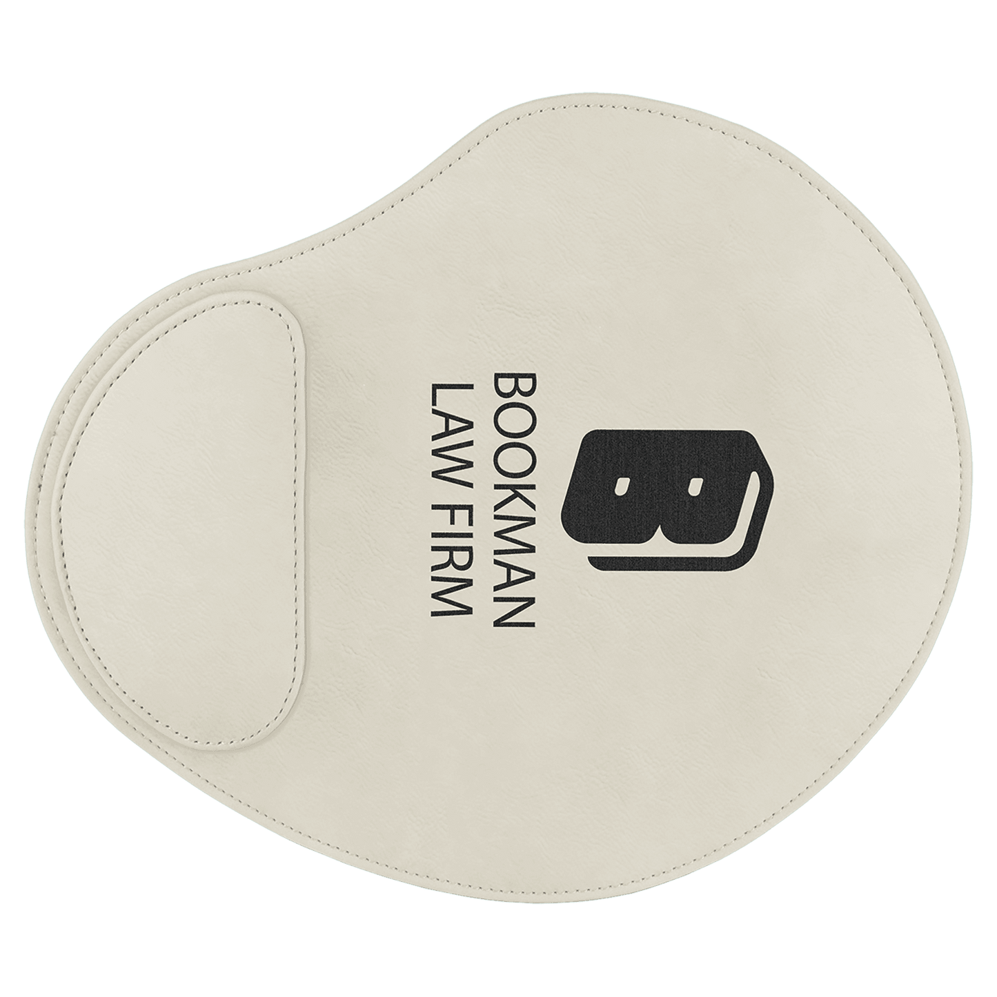 White Engravable Leatherette Mouse Pad - 9" x 10 1/4"