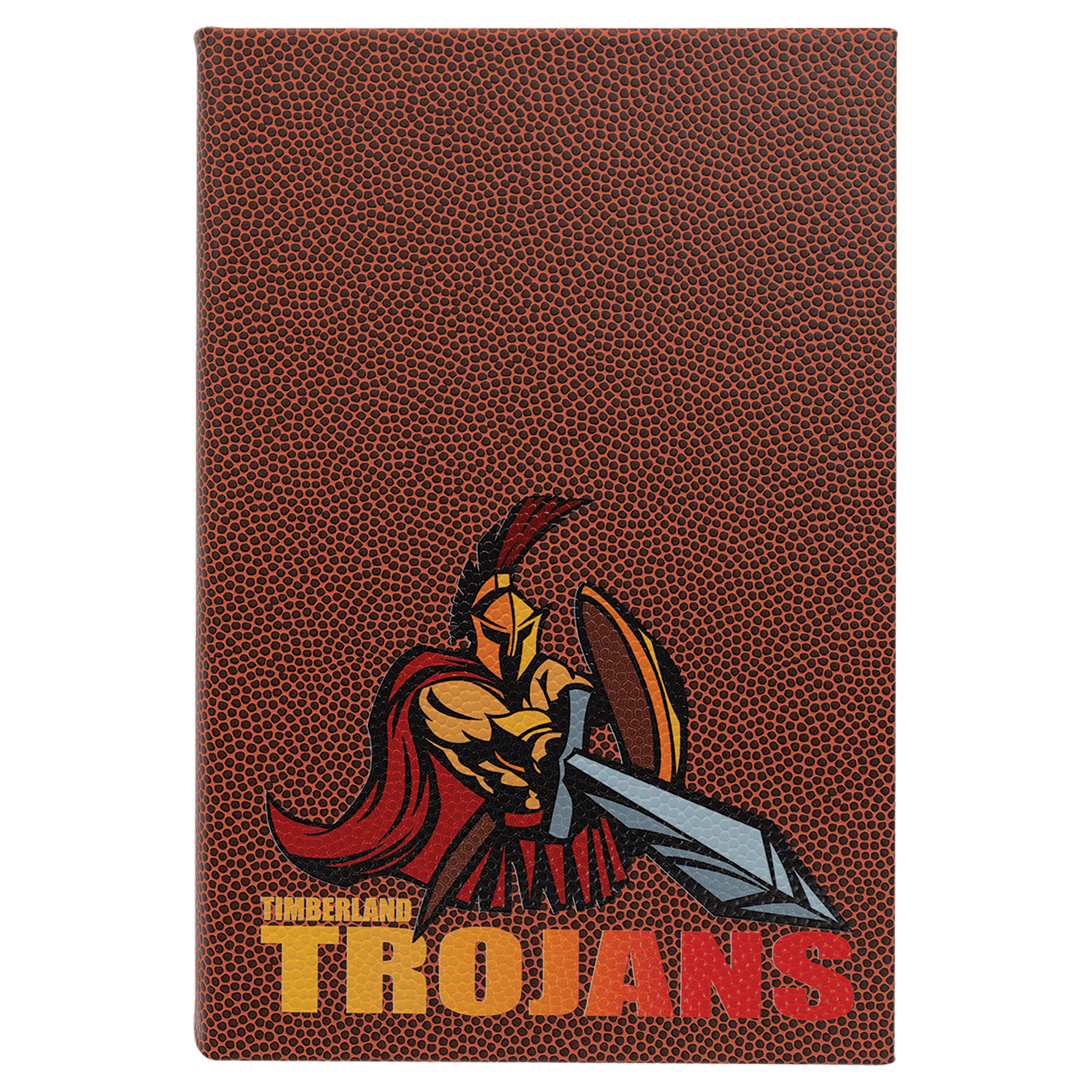 Football Engravable Leatherette Journal with Lined Notepad - 5 1/4" x 8 1/4"