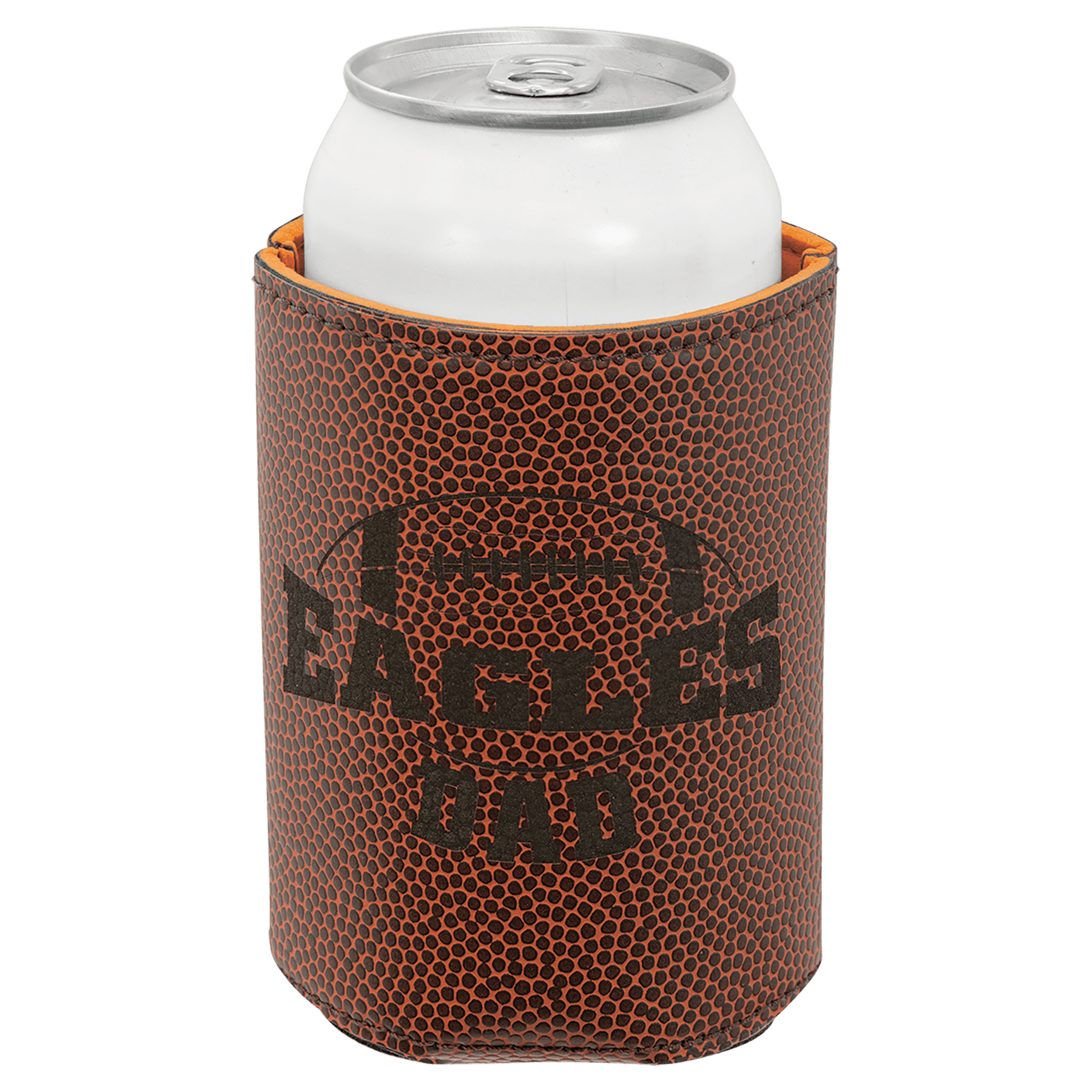 Football Engravable Leatherette Beverage Holder - 3 3/4"
