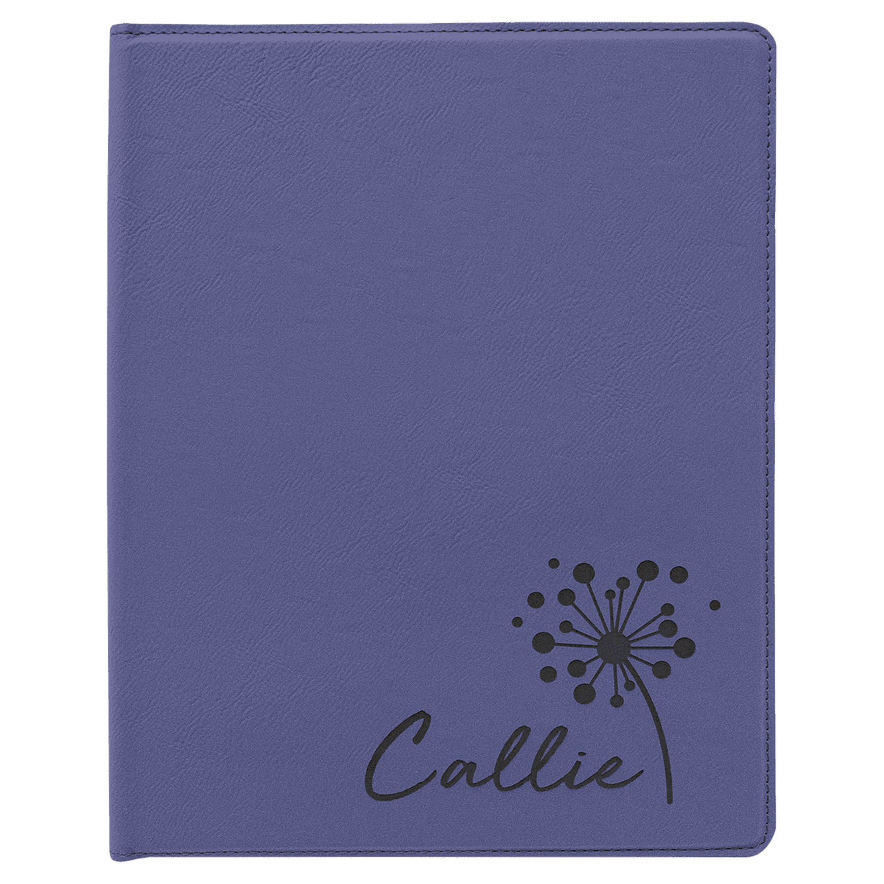 Purple Engravable Leatherette Portfolio with Notepad - 9 1/2" x 12"