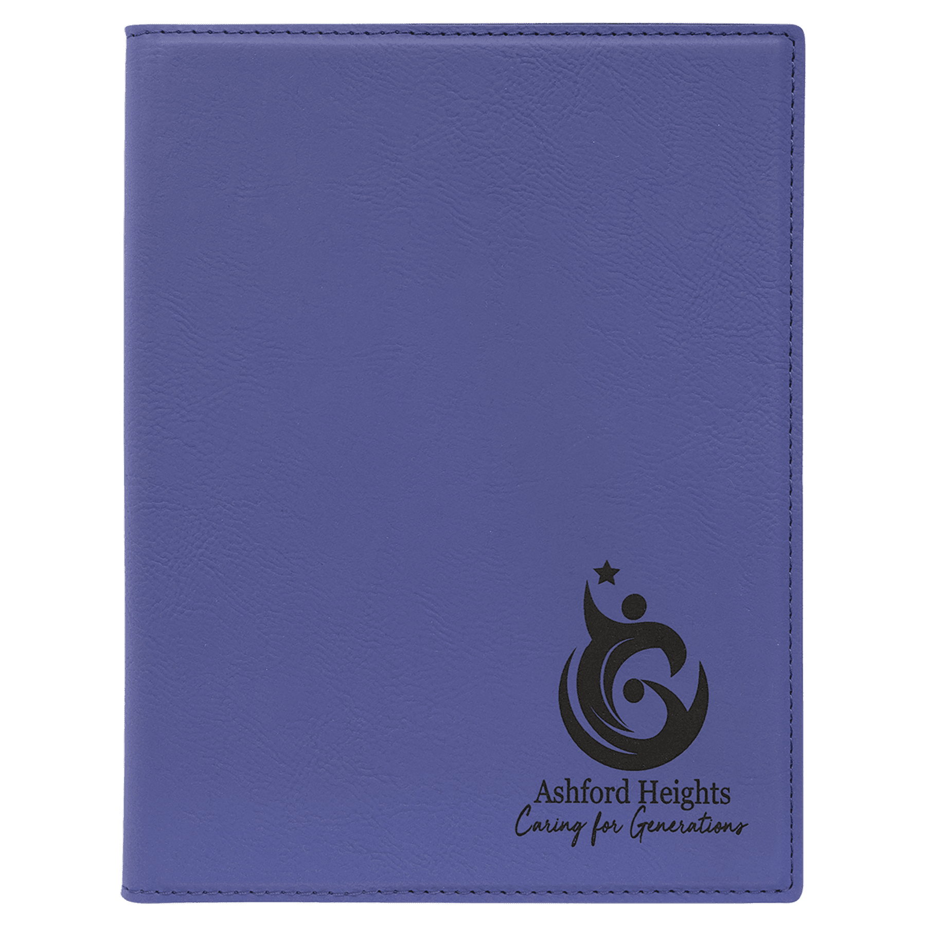 Purple Engravable Leatherette Small Portfolio with Notepad - 7" x 9"