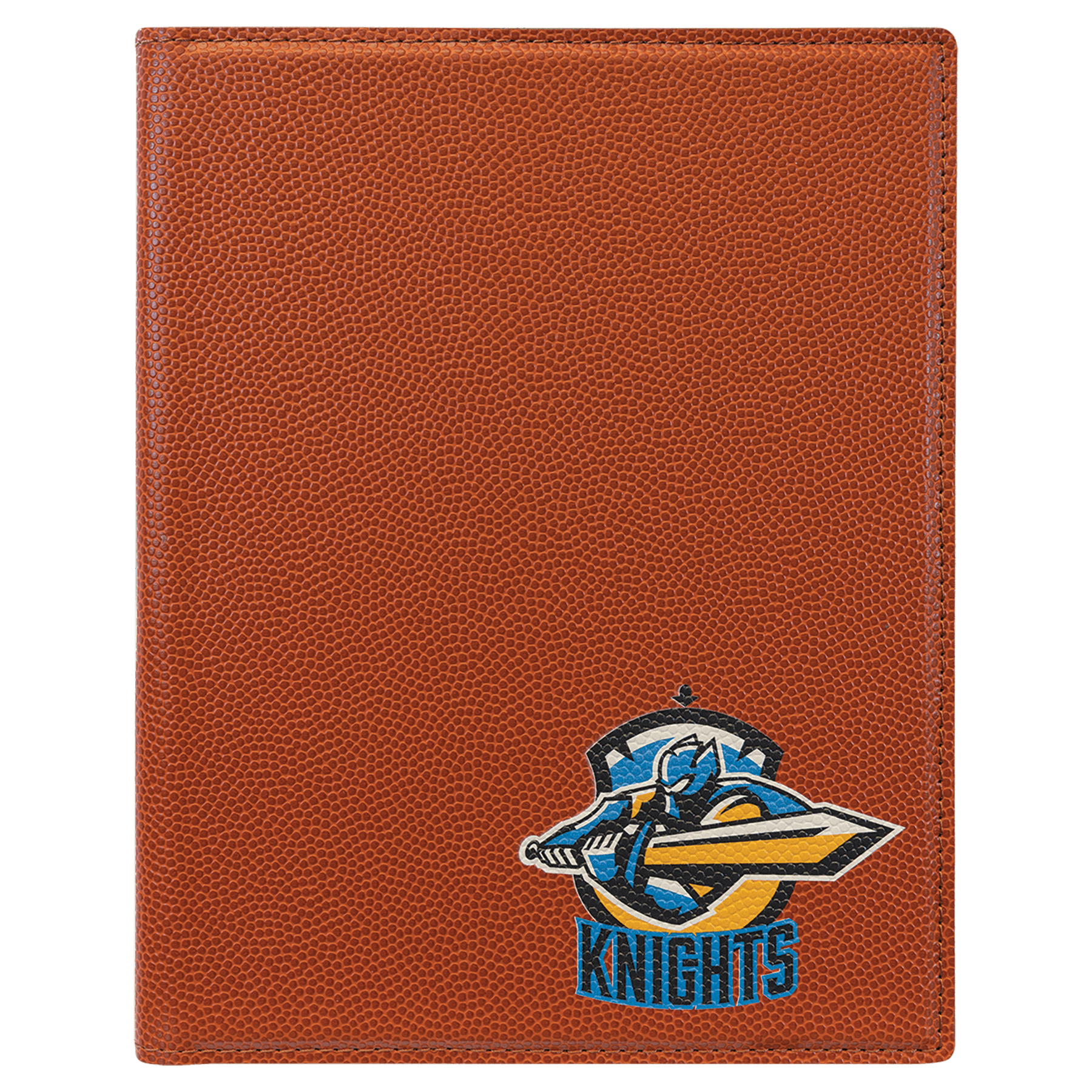 Basketball Engravable Leatherette Small Portfolio with Notepad - 7" x 9"