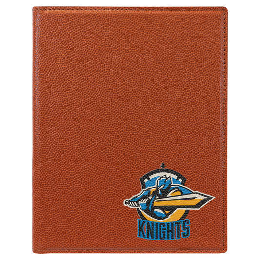 Basketball Engravable Leatherette Small Portfolio with Notepad - 7" x 9"