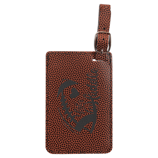 Football Engravable Leatherette Luggage Tag - 4 1/4" x 2 3/4"