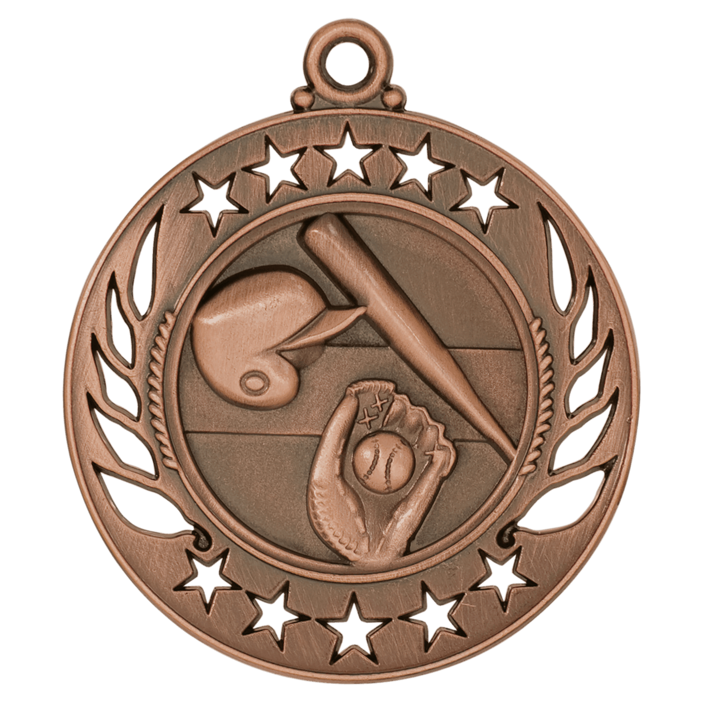 Antique Bronze Baseball/Softball Galaxy Medal - 2 1/4"