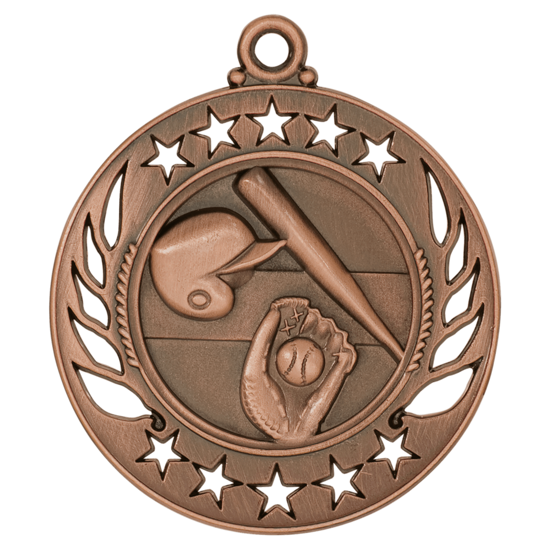 Antique Bronze Baseball/Softball Galaxy Medal - 2 1/4"