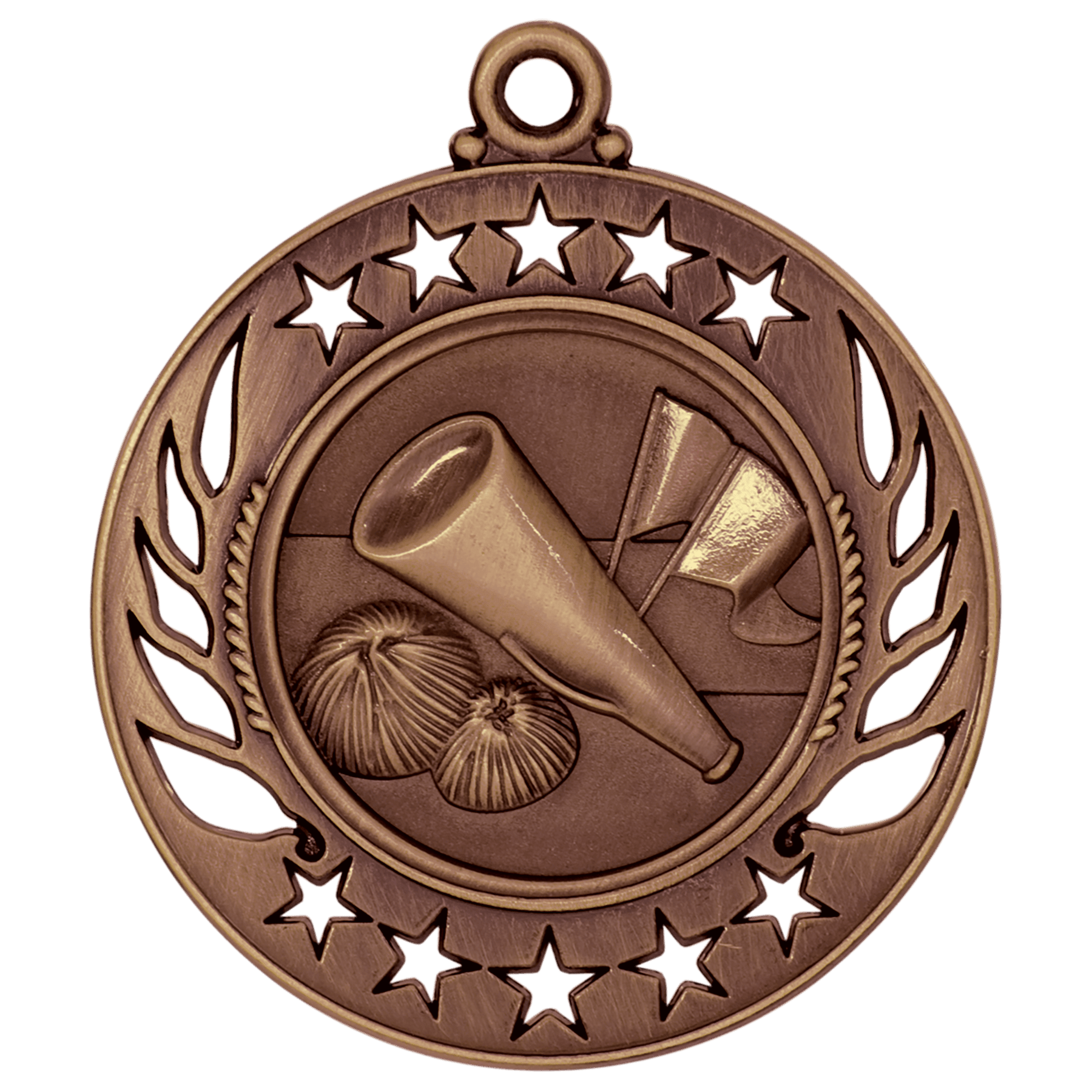 Antique Bronze Cheer Galaxy Medal - 2 1/4"