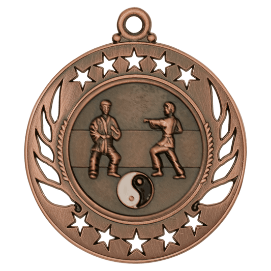 2 1/4" Antique Bronze Martial Arts Galaxy Medal