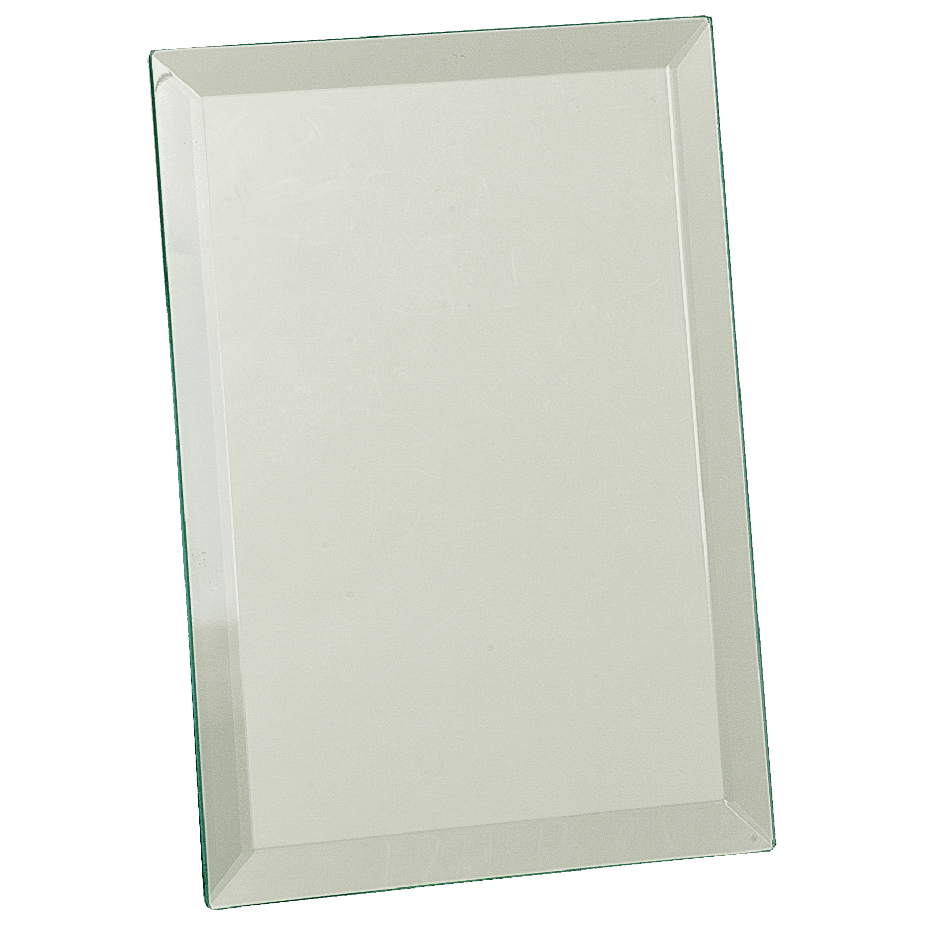 Clear Mirror Glass Plaque - 6" x 8"