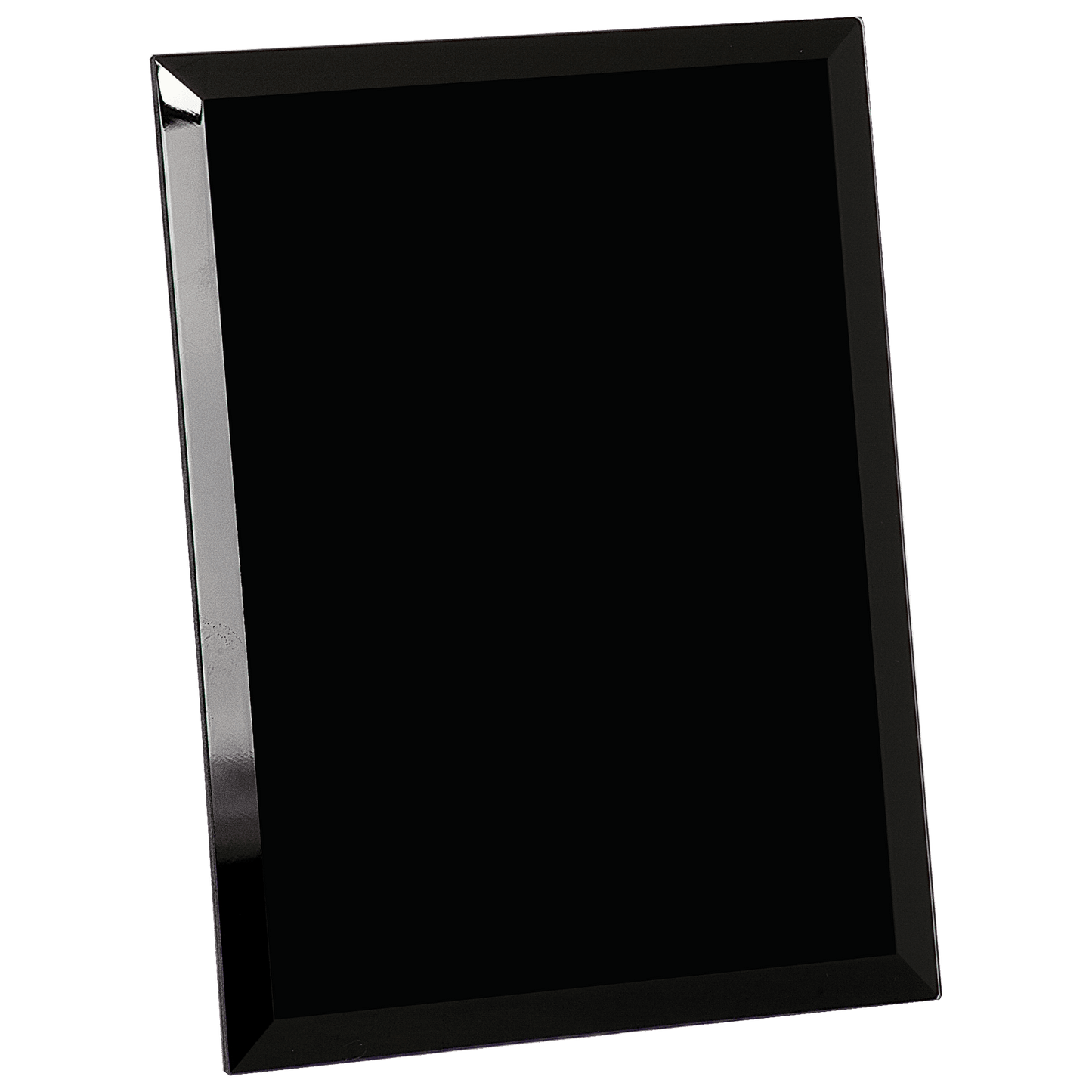 7" x 9" Black Glass Mirror Plaque