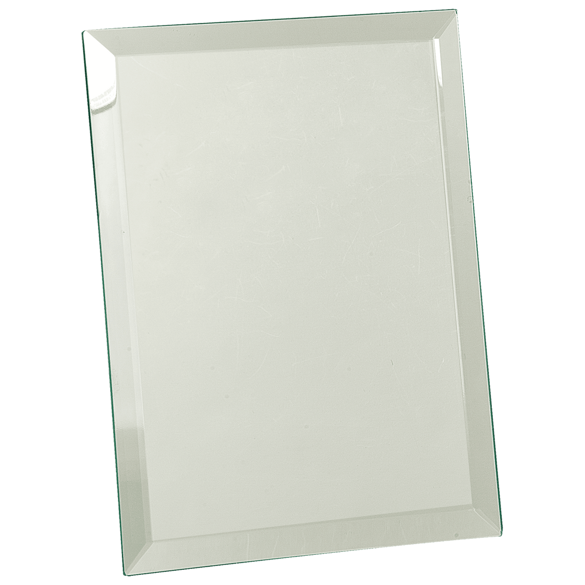 Clear Glass Mirror Plaque - 7" x 9"