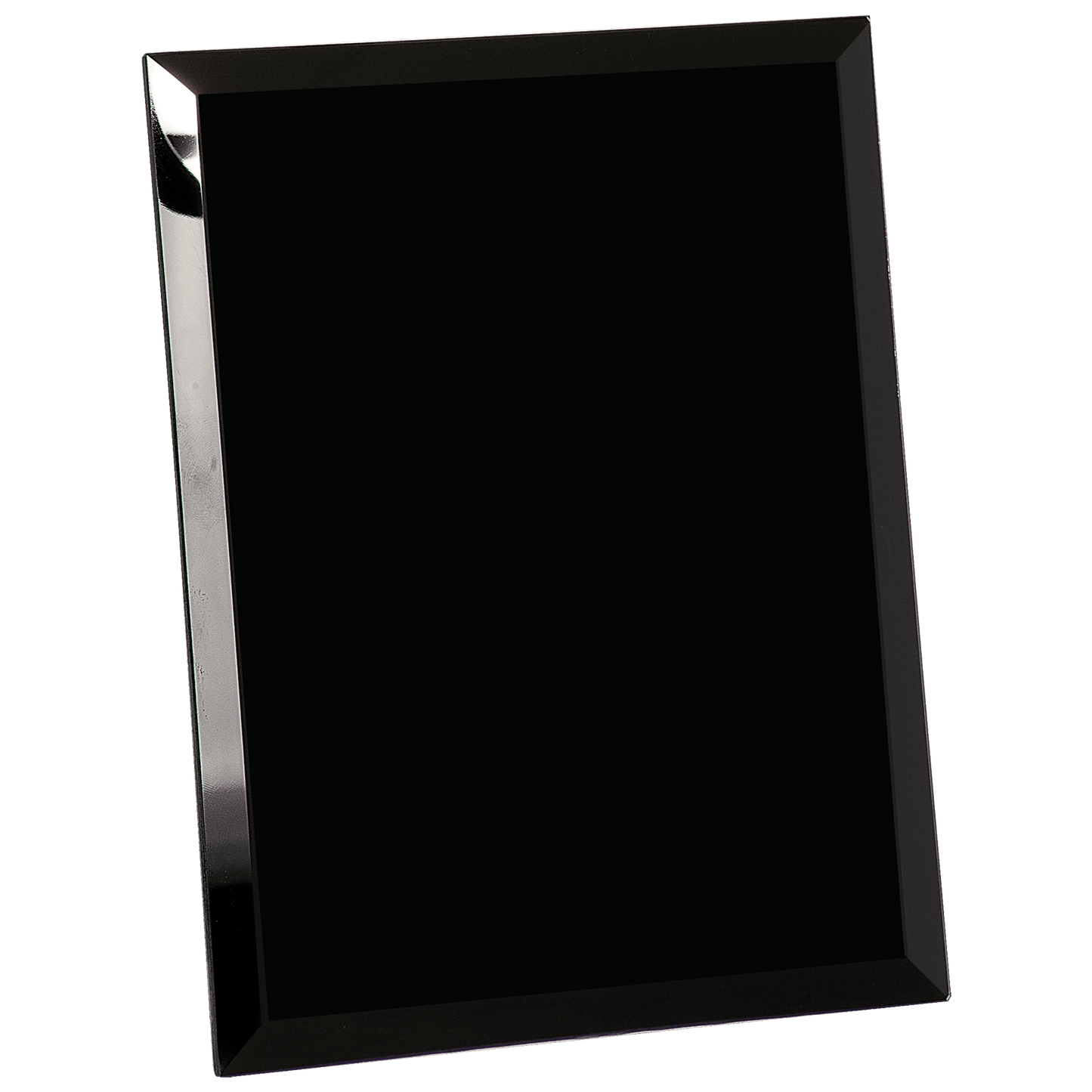 Black Glass Mirror Plaque - 8" x 10"