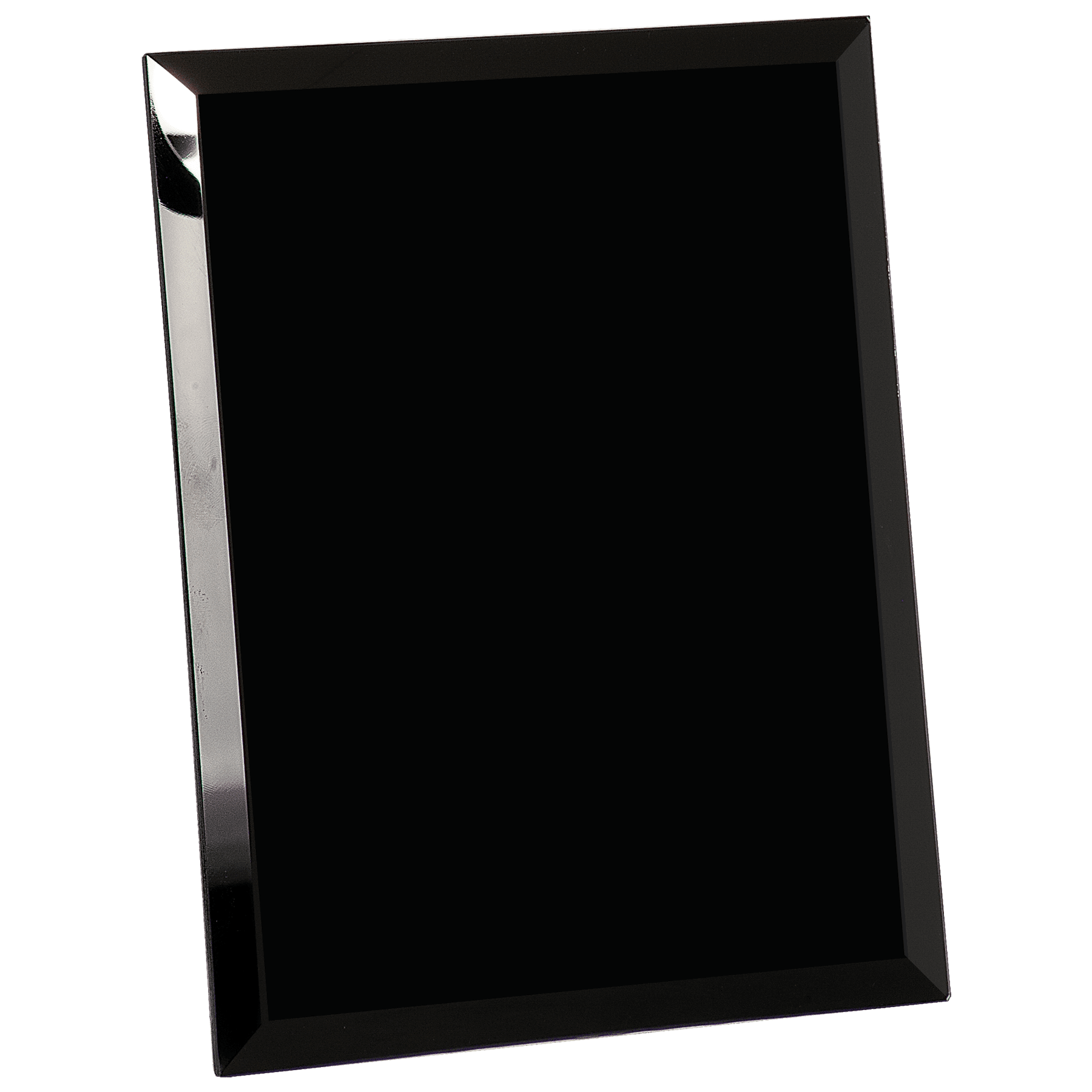 Black Glass Mirror Plaque - 8" x 10"