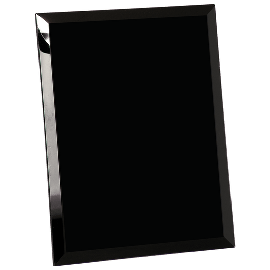 8" x 10" Black Glass Mirror Plaque