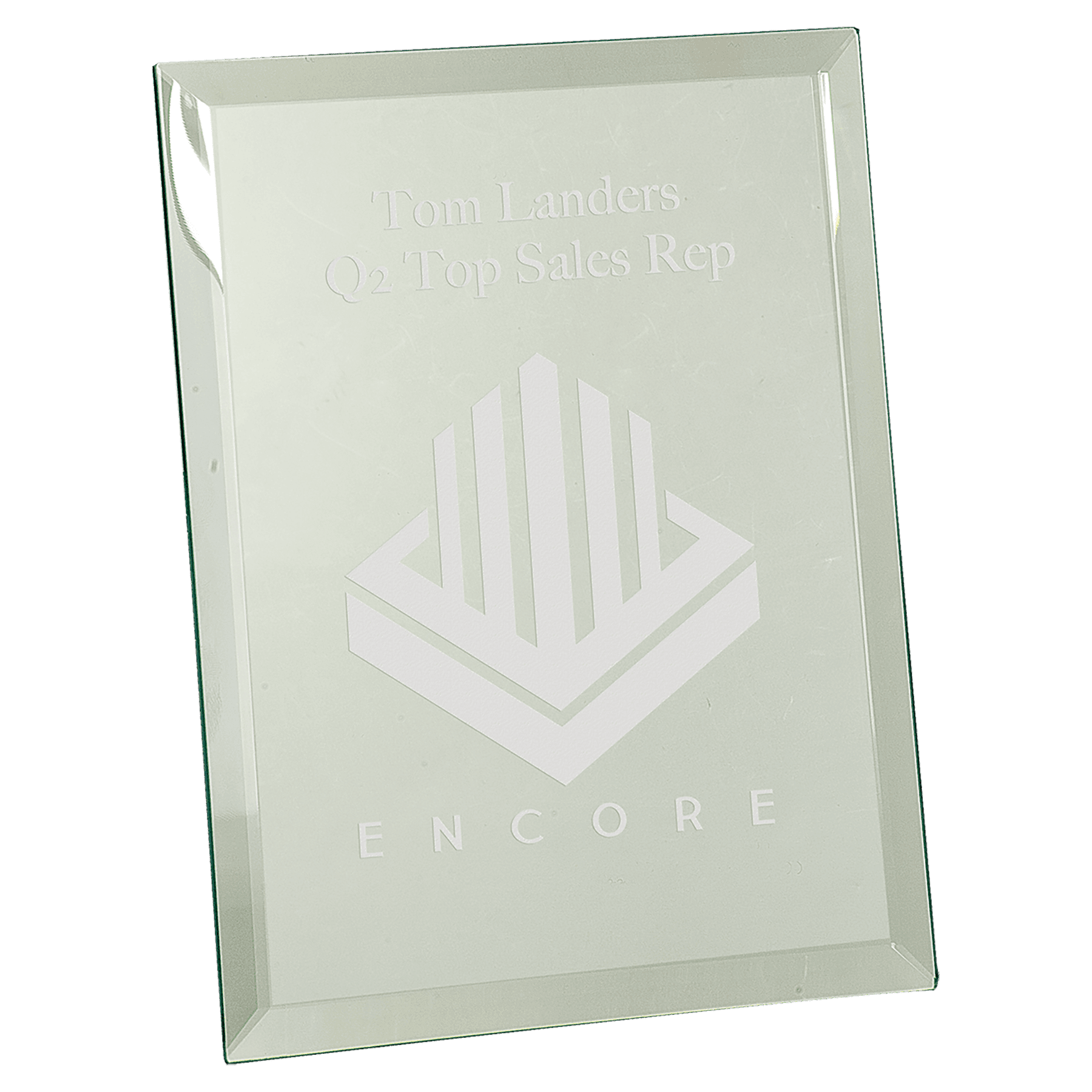 Clear Glass Mirror Plaque - 8" x 10"
