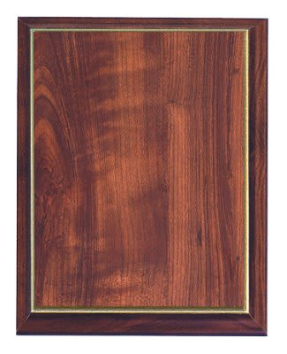 8" x 10" Cherry Finish Plaque with Gold Cove