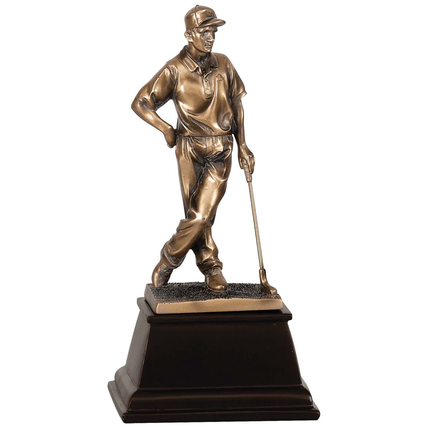 Bronze Male Golf Resin Award - 9"