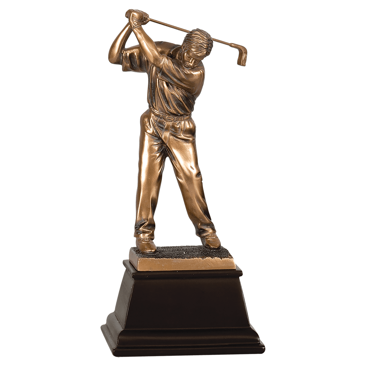 Bronze Male Golf Resin Award - 13 1/4"