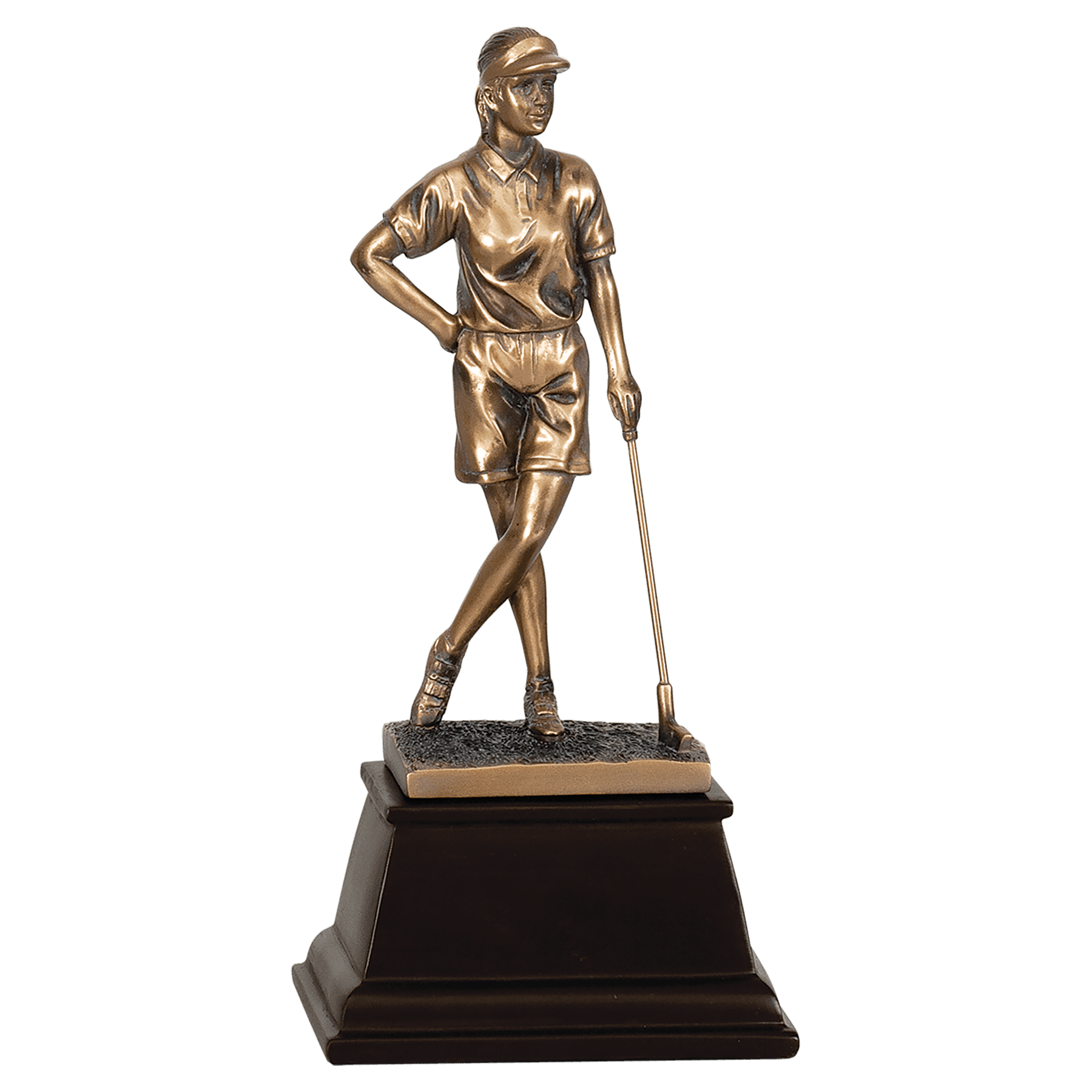 Bronze Female Golf Resin Award - 13"