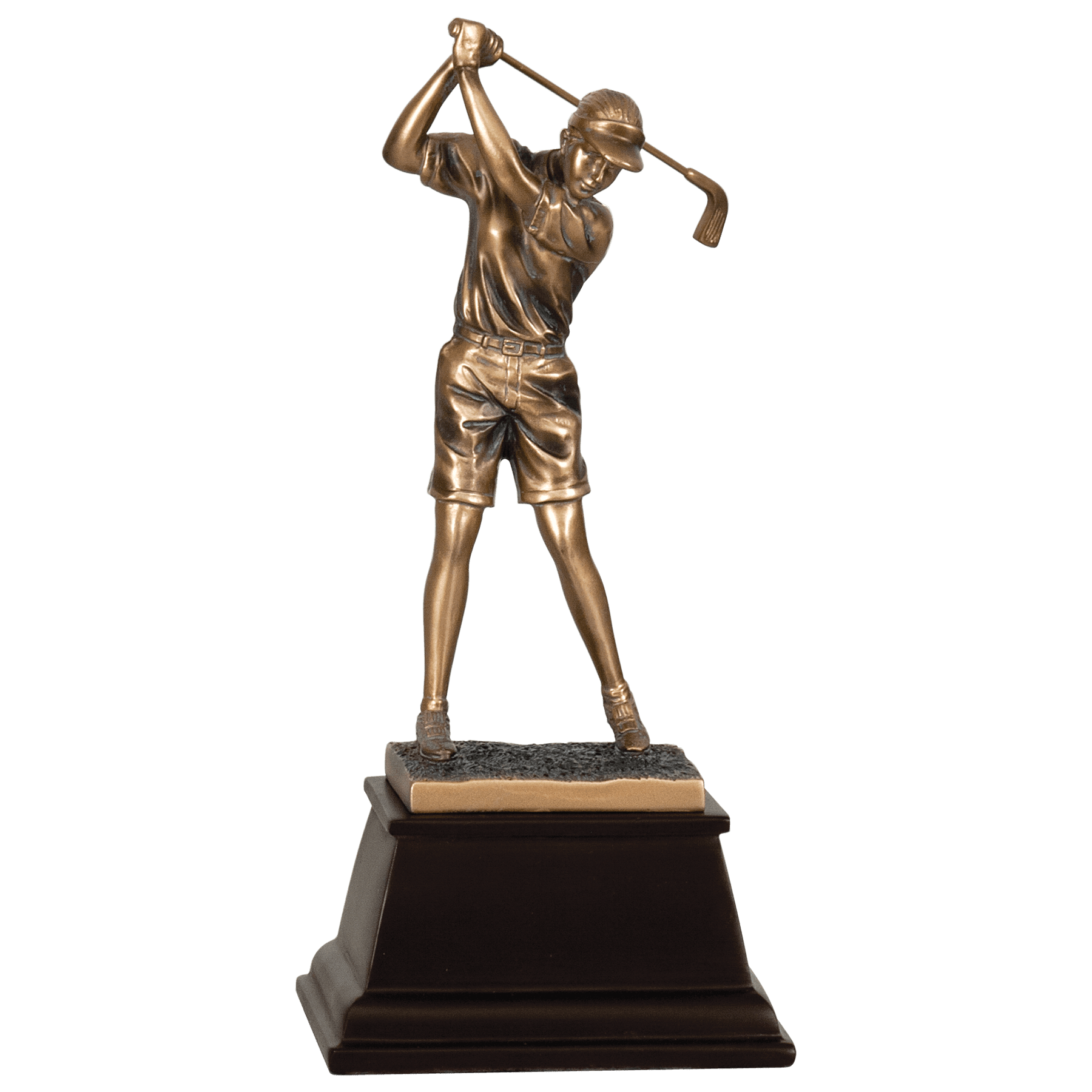 Bronze Female Golf Resin Award - 13 1/4"