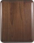 Elliptical Edge Round Corner Genuine Walnut Plaque - 6" x 8"