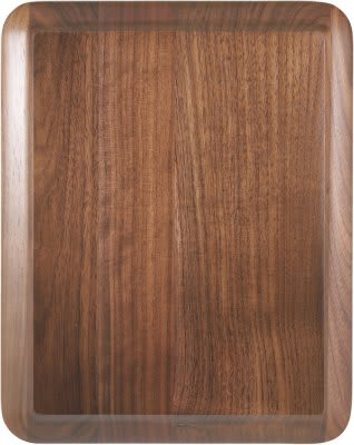 8" x 10" Round Corner Raised Face Genuine Walnut Plaque