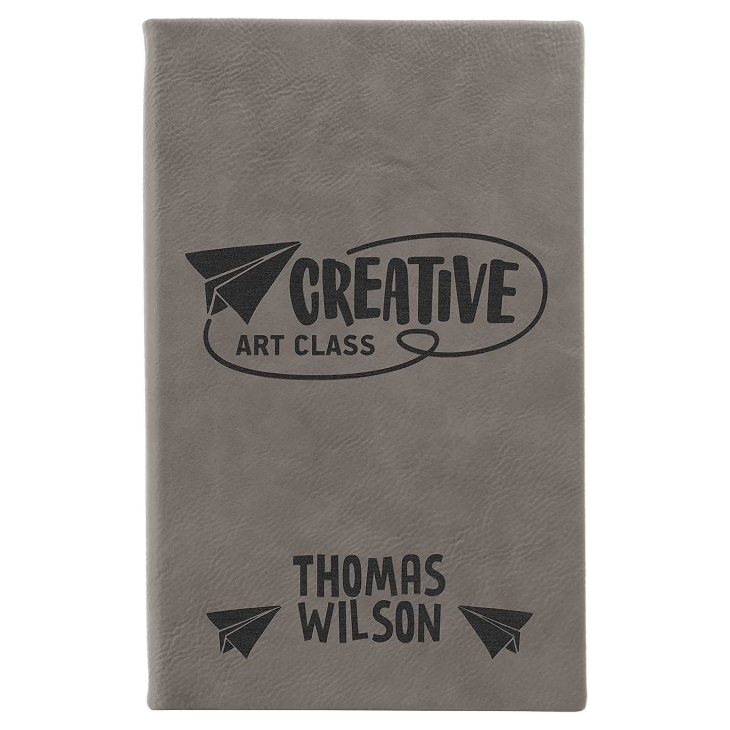 5 1/4" x 8 1/4" Leatherette Sketch Book with Unlined Notepad