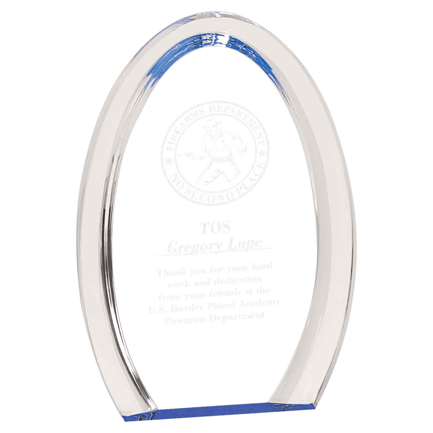Blue Oval Halo Acrylic - 7"