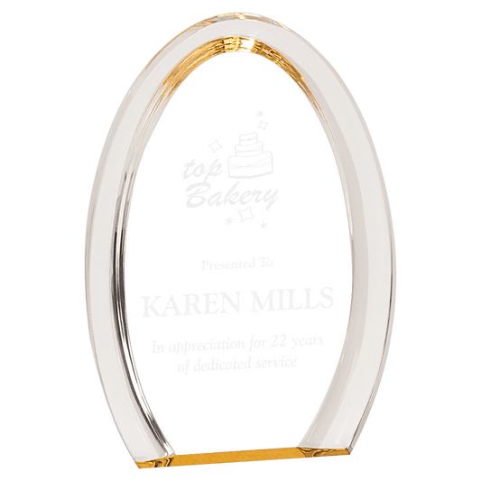 7" Gold Oval Halo Acrylic
