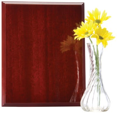 10 1/2" x 13" High Gloss Mahogany Finish Plaque