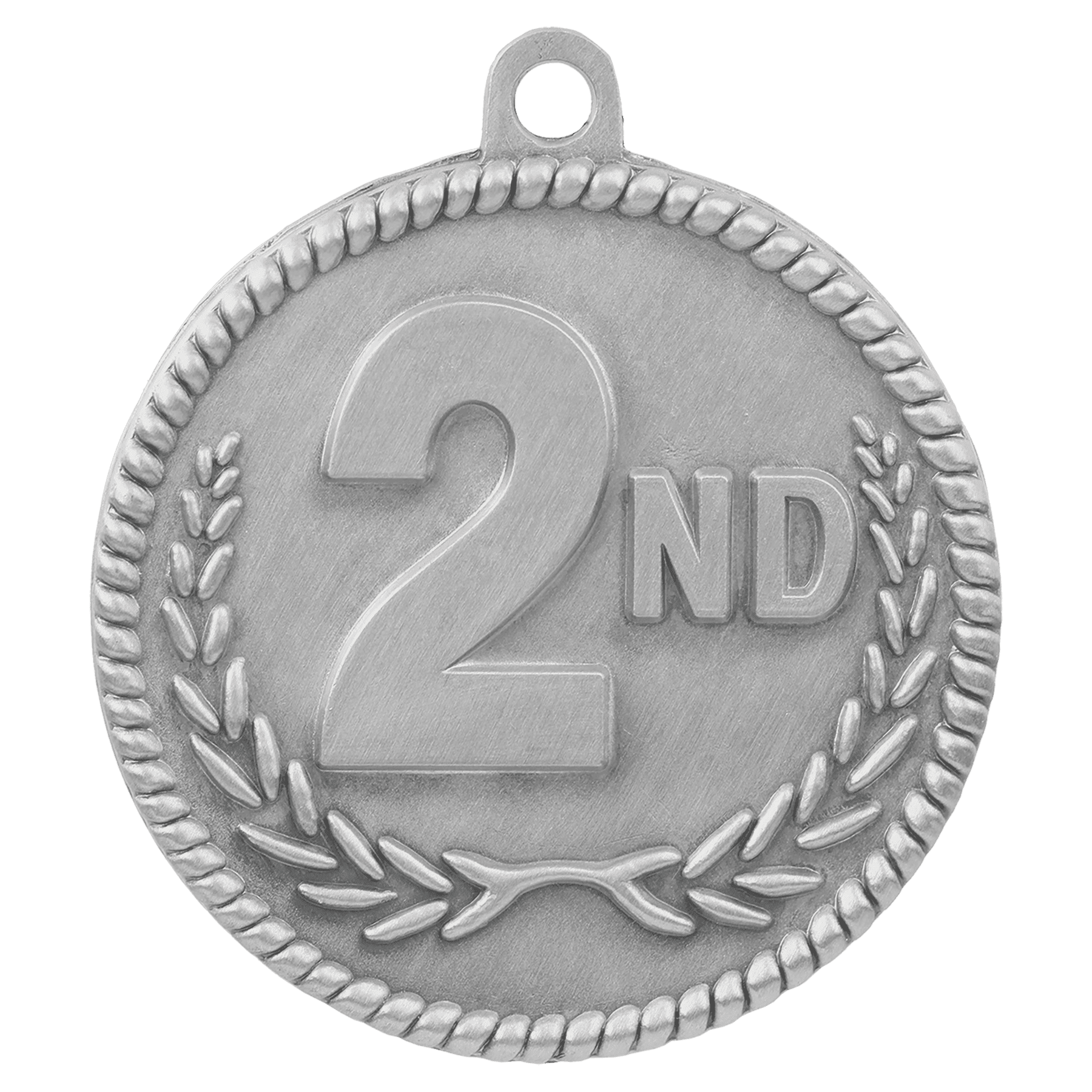 Antique Silver 2nd Place High Relief Medal - 2"