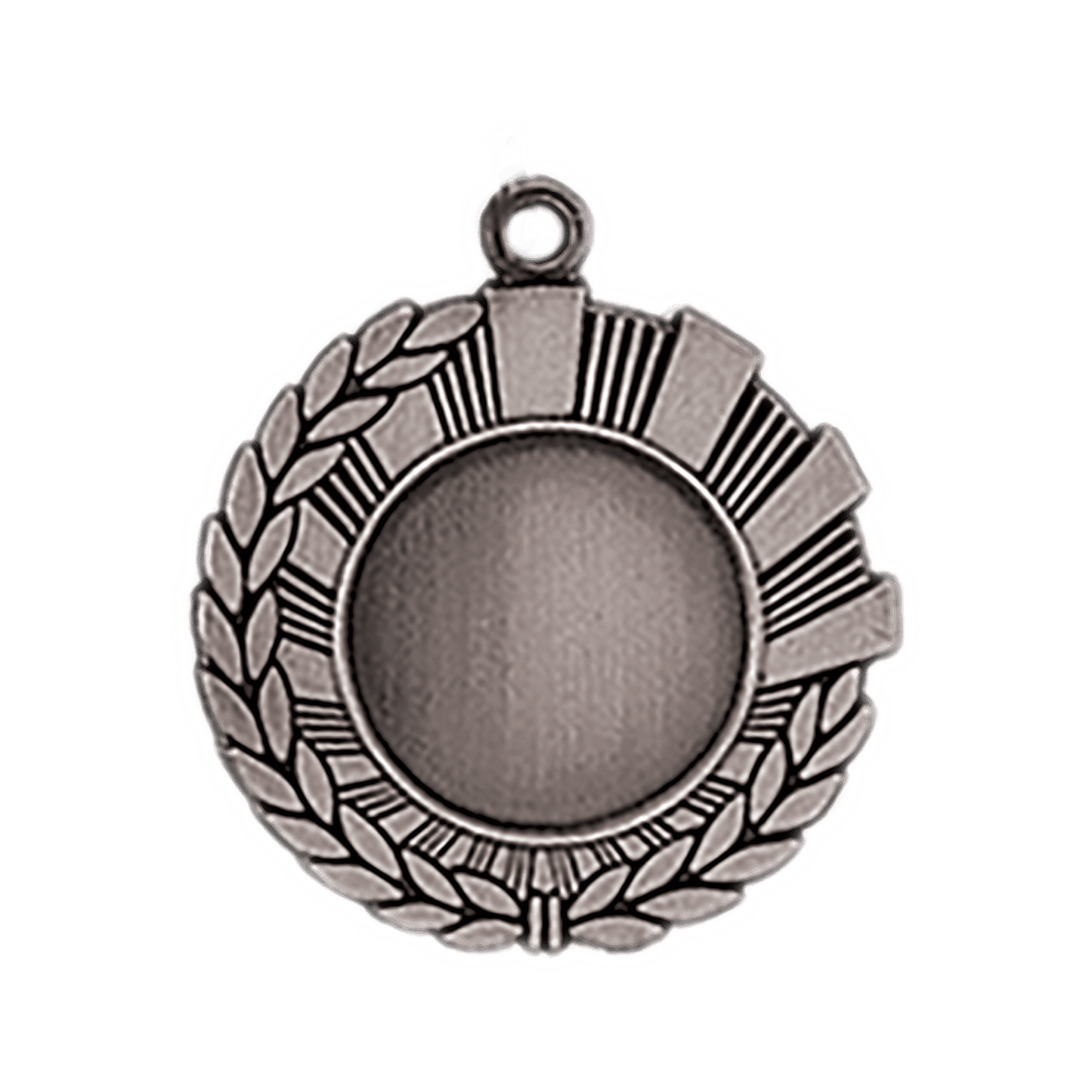 1 3/4" Antique Silver Wreath 1" Insert Holder Medal