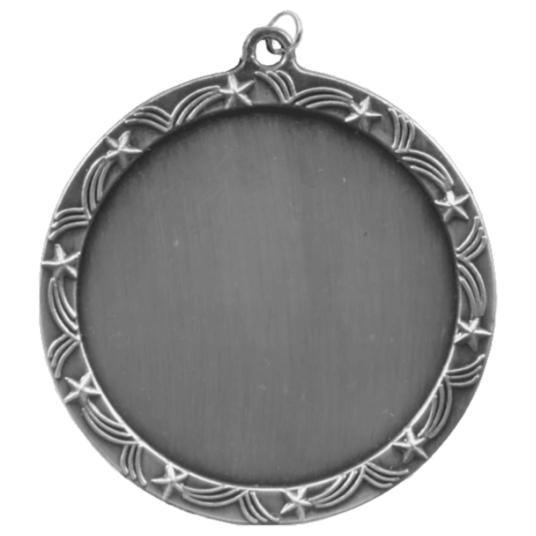 Antique Silver Stars 2" Insert Holder Medal - 2 1/2"