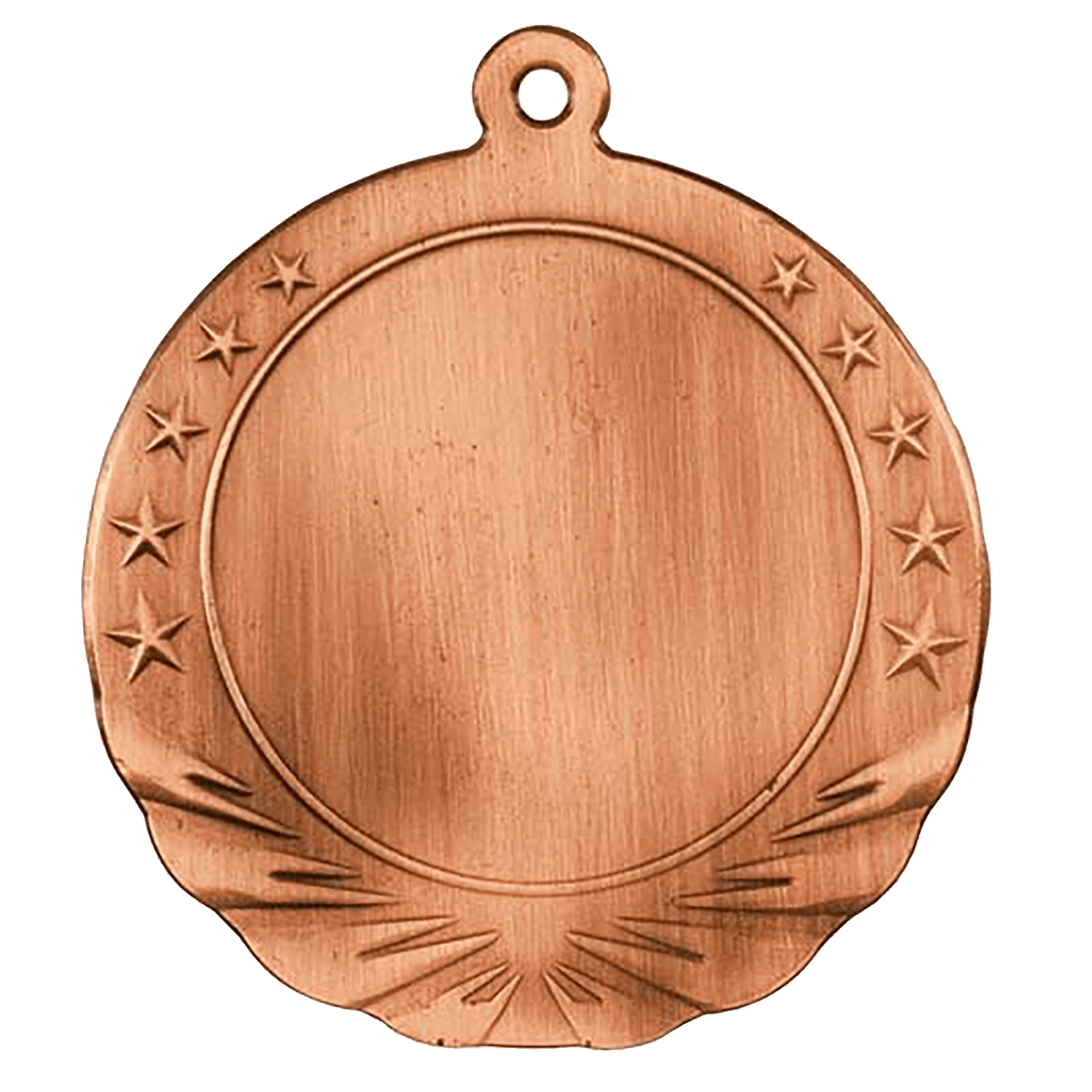 Antique Bronze 2" Insert Holder Medal - 2 3/4"
