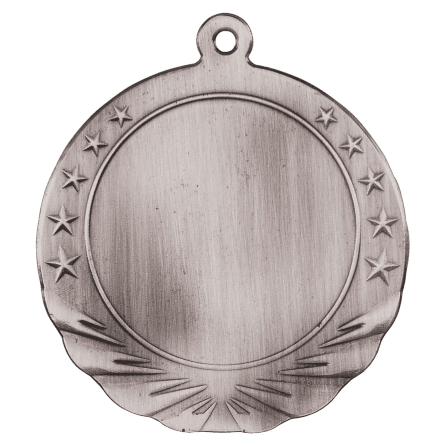 Antique Silver 2" Insert Holder Medal - 2 3/4"
