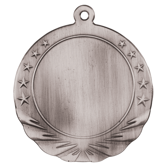 Antique Silver 2" Insert Holder Medal - 2 3/4"
