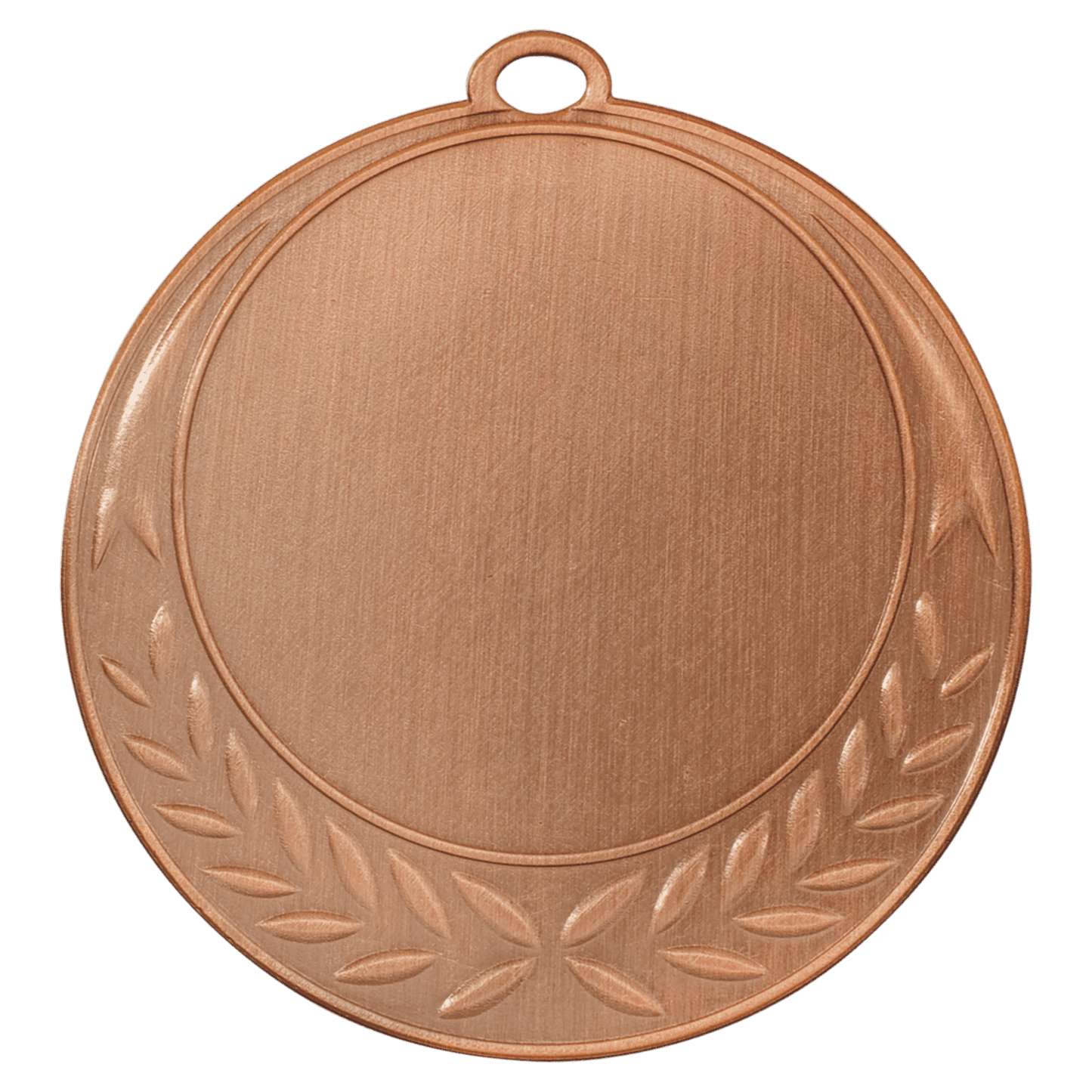 Antique Bronze Half Wreath 2" Insert Holder Medal - 2 3/4"